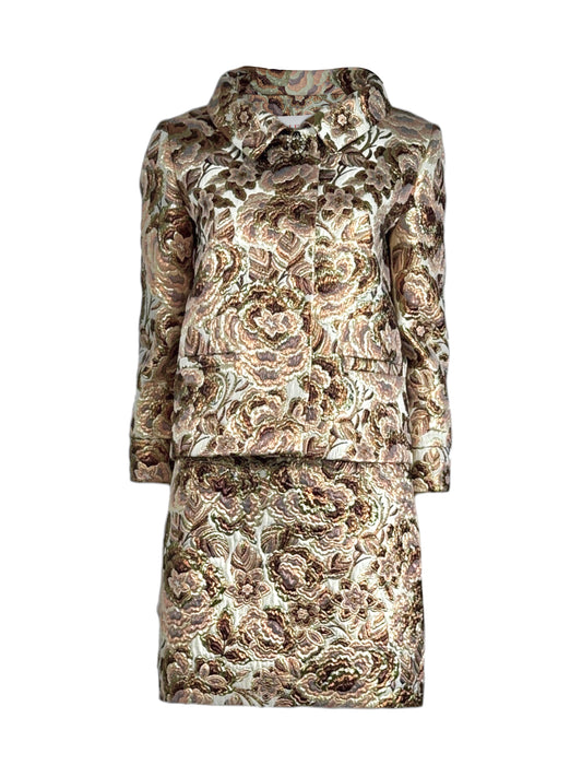 Valentino Alessandro Michele Resort 2026 Skirt suite in metallic brocade