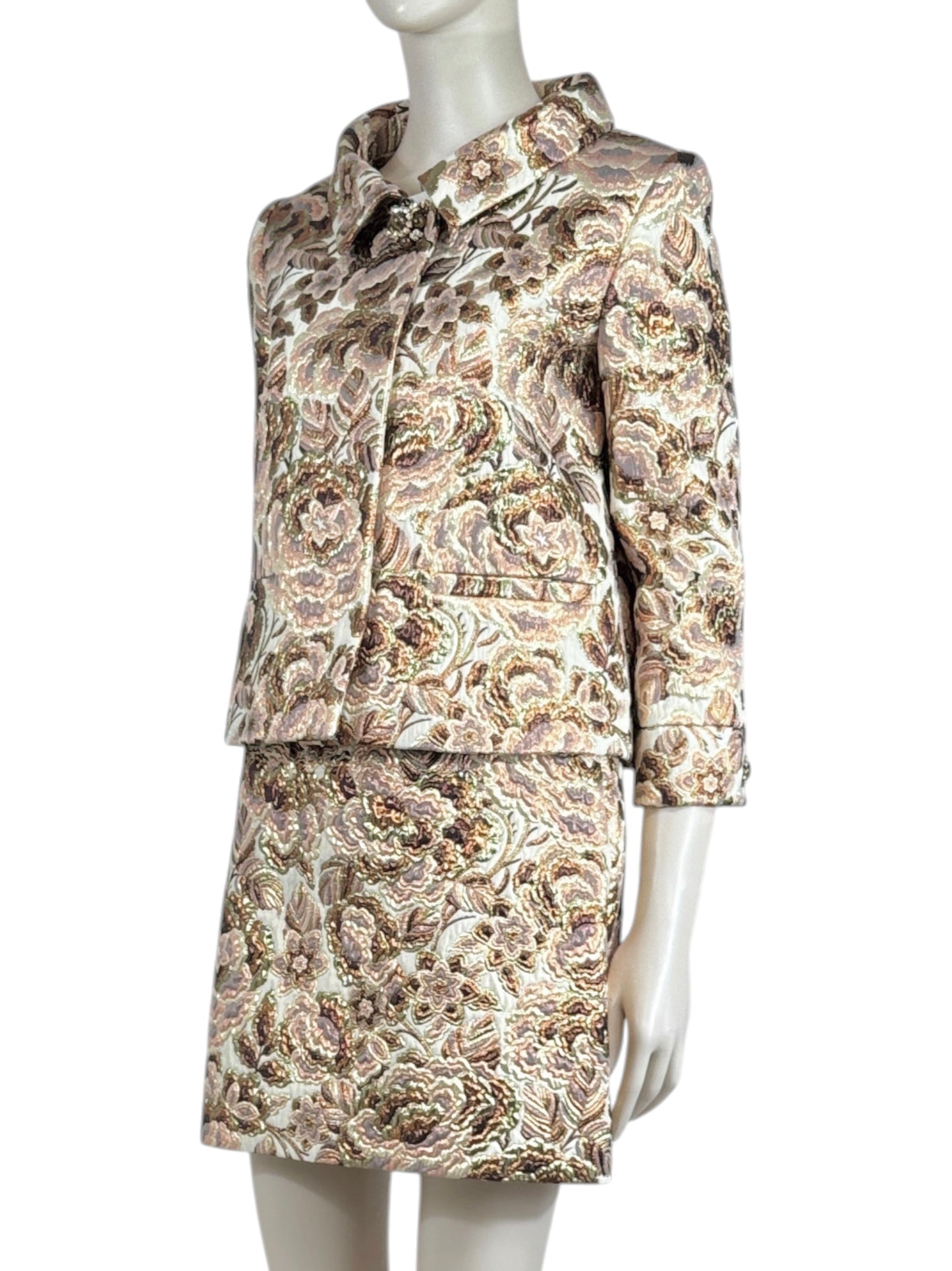Valentino Alessandro Michele Resort 2026 Skirt suite in metallic brocade