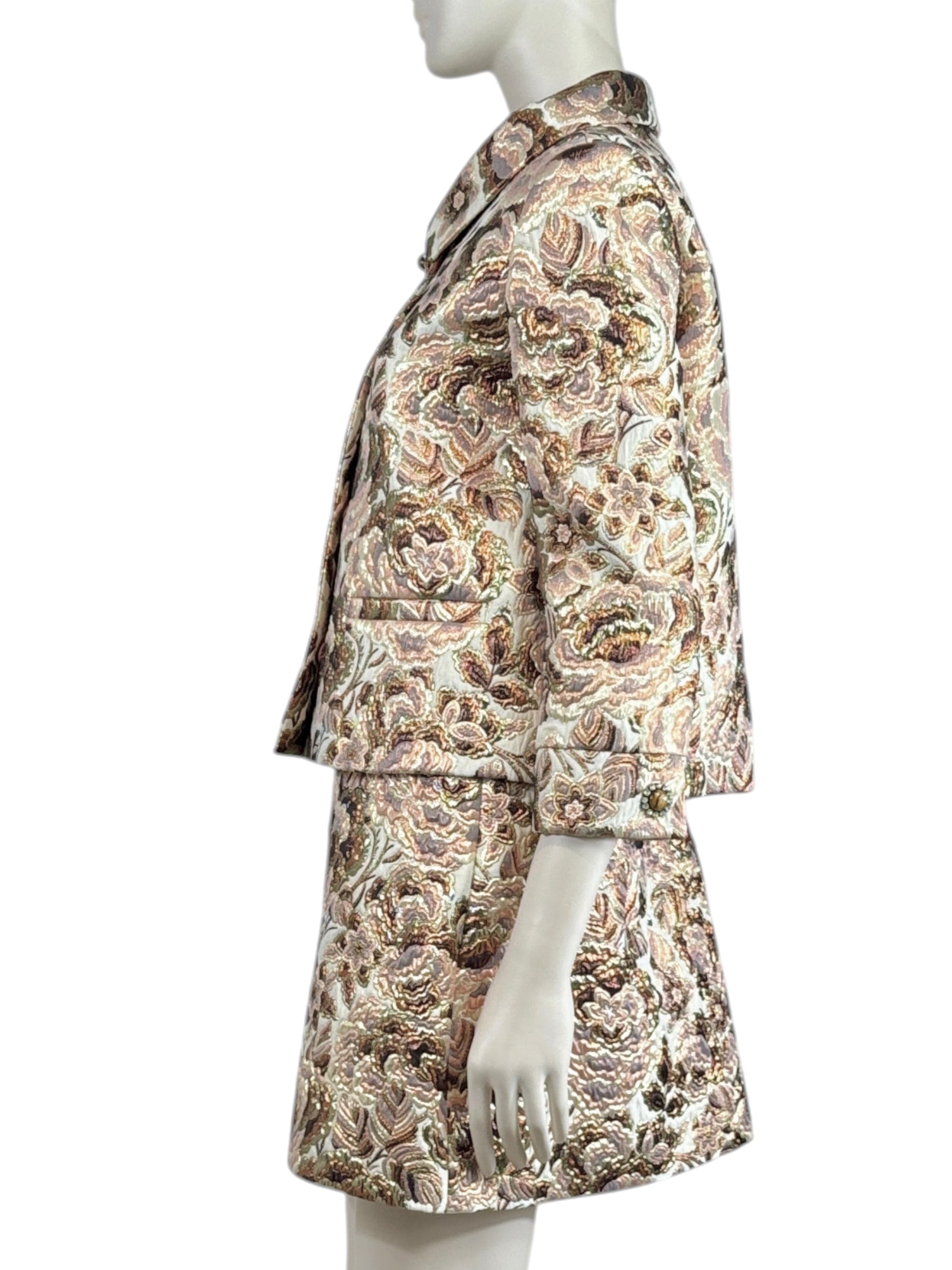 Valentino Alessandro Michele Resort 2026 Skirt suite in metallic brocade