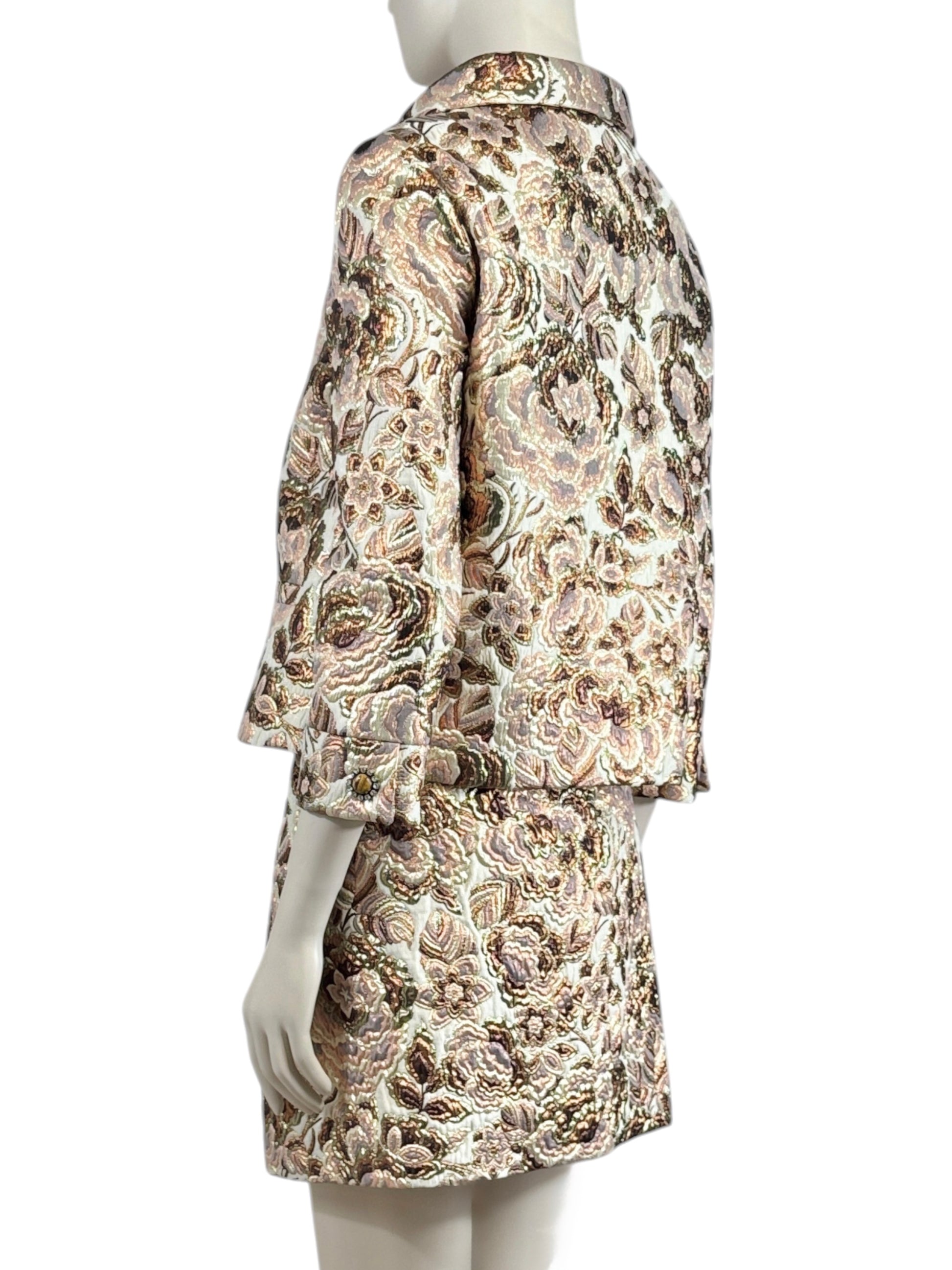 Valentino Alessandro Michele Resort 2026 Skirt suite in metallic brocade