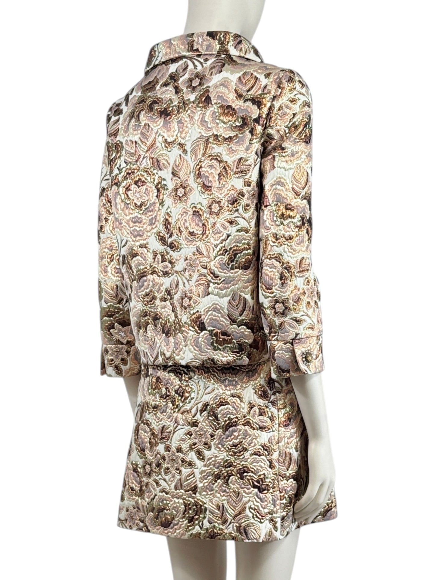 Valentino Alessandro Michele Resort 2026 Skirt suite in metallic brocade