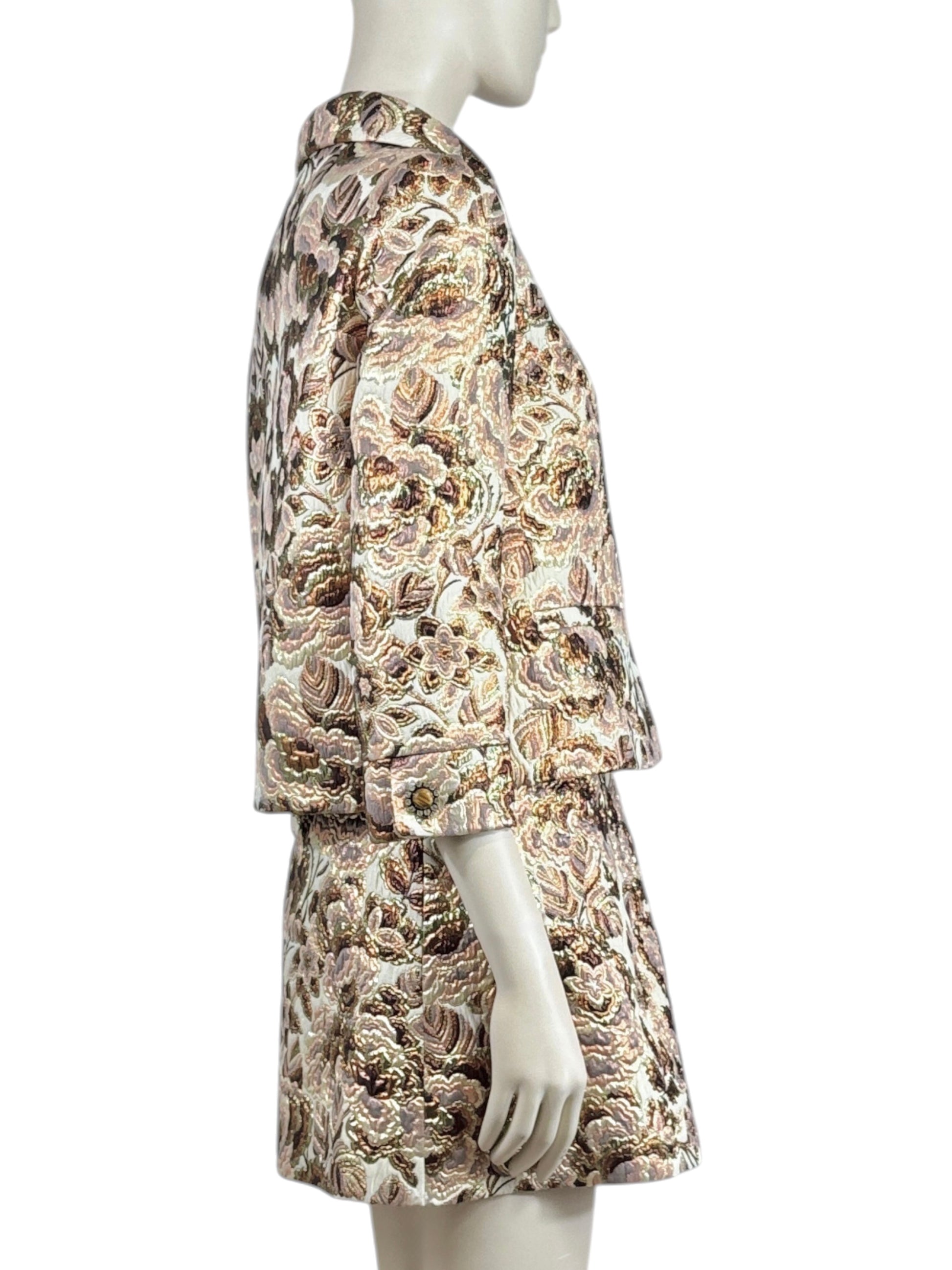 Valentino Alessandro Michele Resort 2026 Skirt suite in metallic brocade