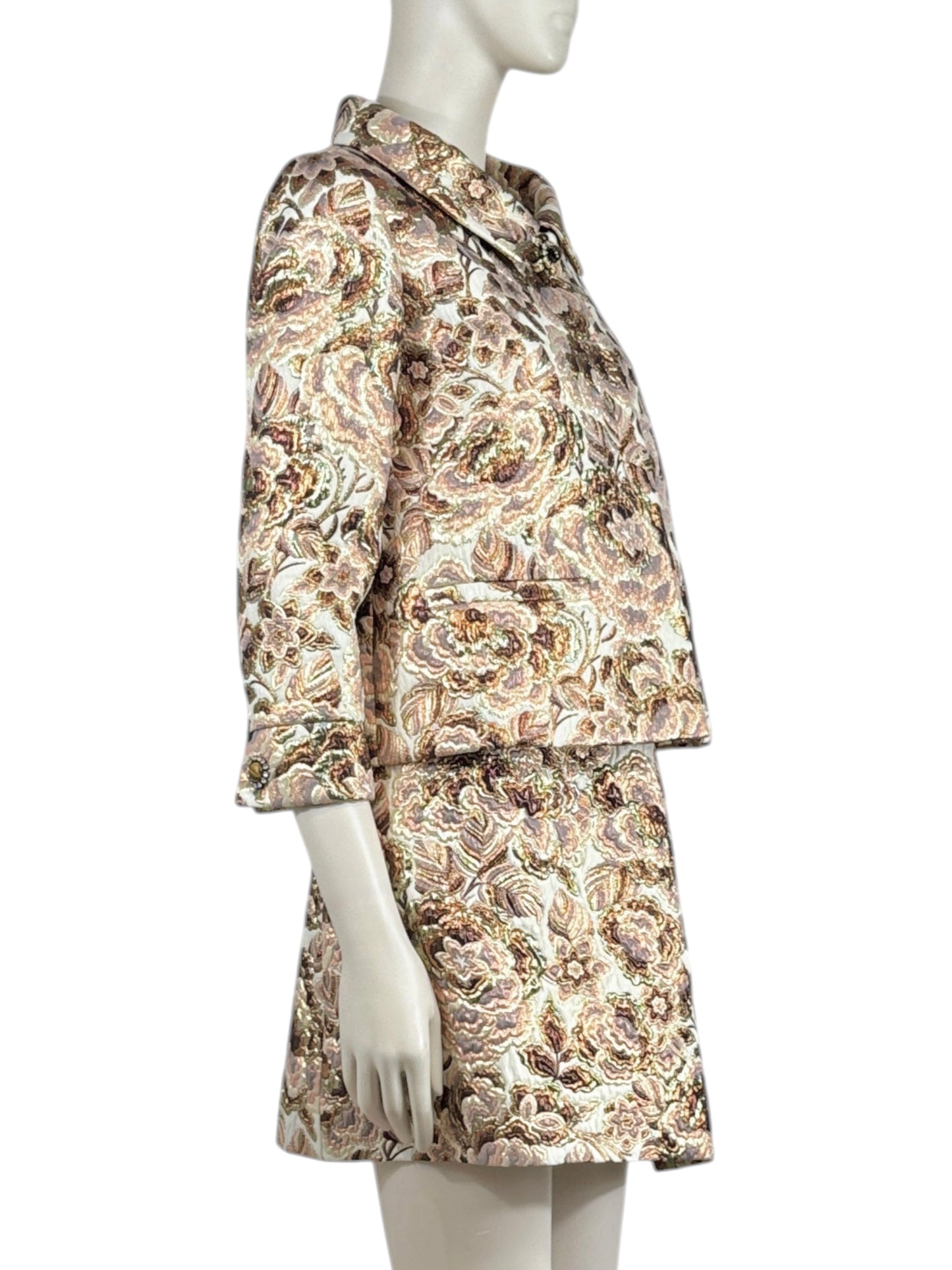 Valentino Alessandro Michele Resort 2026 Skirt suite in metallic brocade
