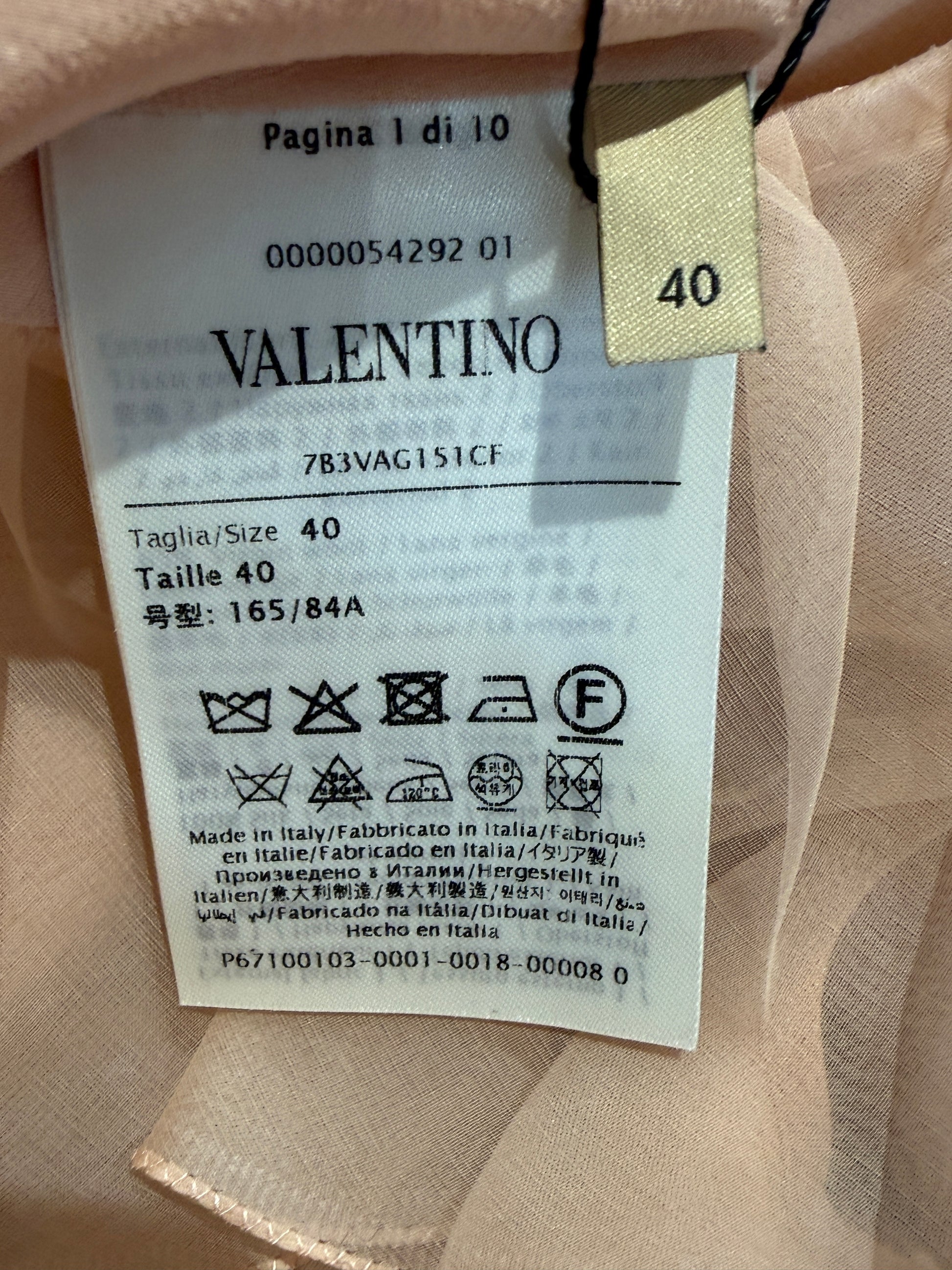Valentino Alessandro Michele Spring 2025 Blue Pink dress embroidered