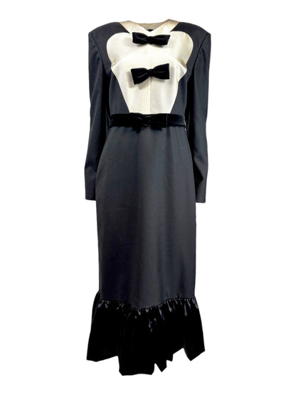 Valentino Alessandro Michele Spring 2025 Look 1 Black ruffle dress