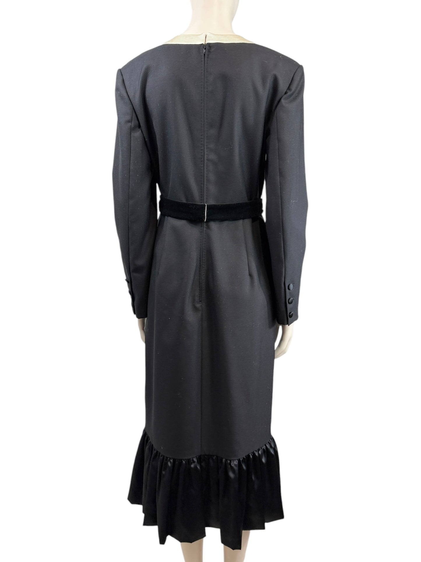 Valentino Alessandro Michele Spring 2025 Look 1 Black ruffle dress