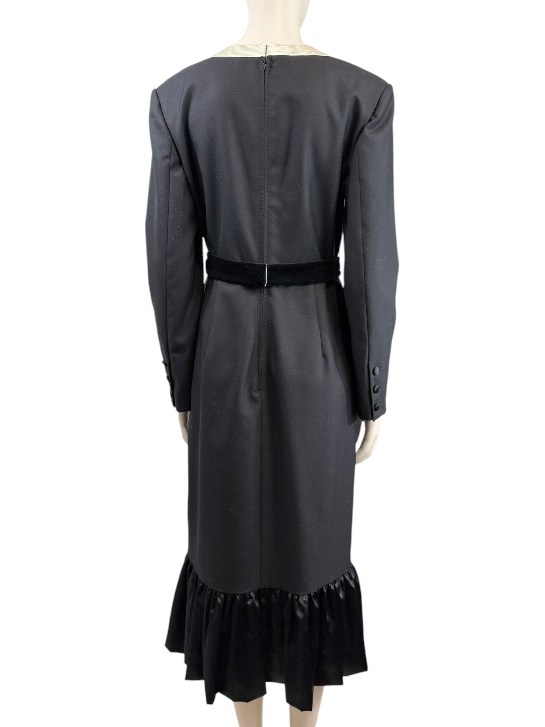Valentino Alessandro Michele Spring 2025 Look 1 Black ruffle dress