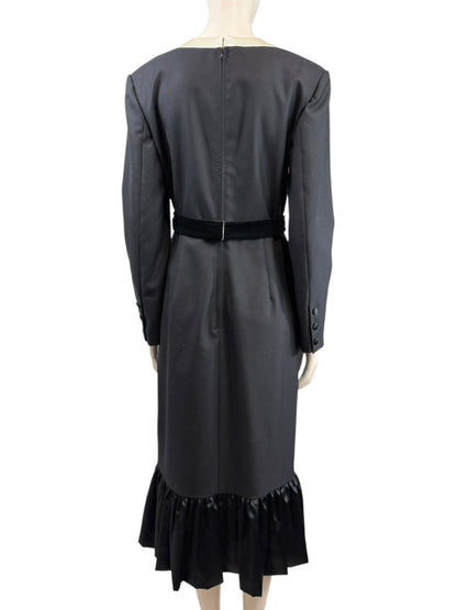 Valentino Alessandro Michele Spring 2025 Look 1 Black ruffle dress