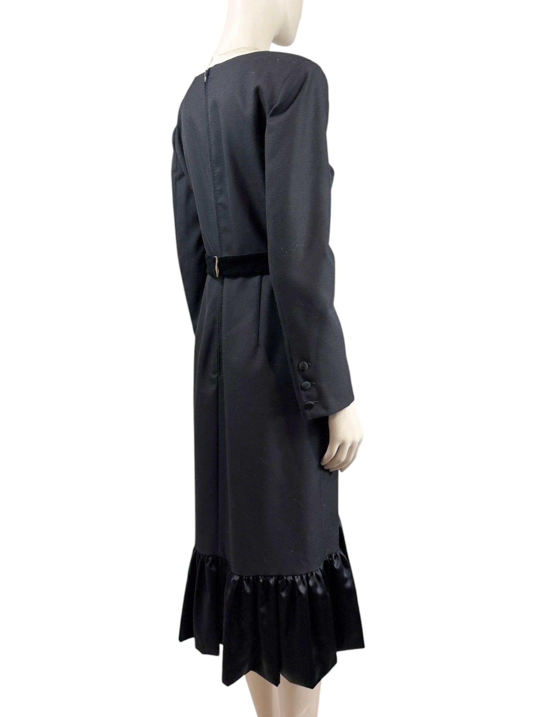 Valentino Alessandro Michele Spring 2025 Look 1 Black ruffle dress