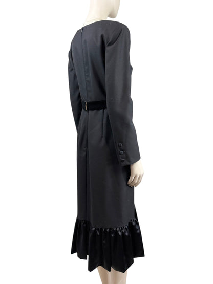 Valentino Alessandro Michele Spring 2025 Look 1 Black ruffle dress
