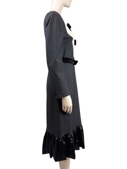 Valentino Alessandro Michele Spring 2025 Look 1 Black ruffle dress