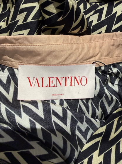 Valentino Alessandro Michele Spring 2025 printed silk chevron dress