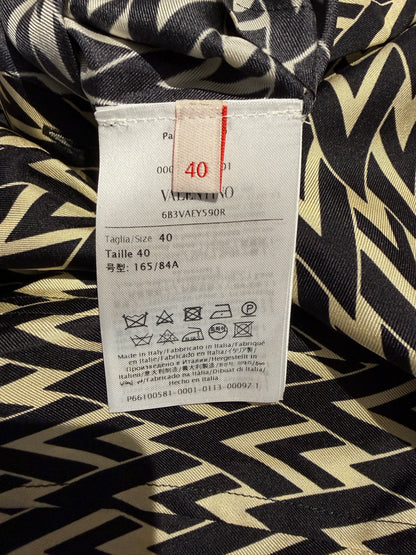 Valentino Alessandro Michele Spring 2025 printed silk chevron dress