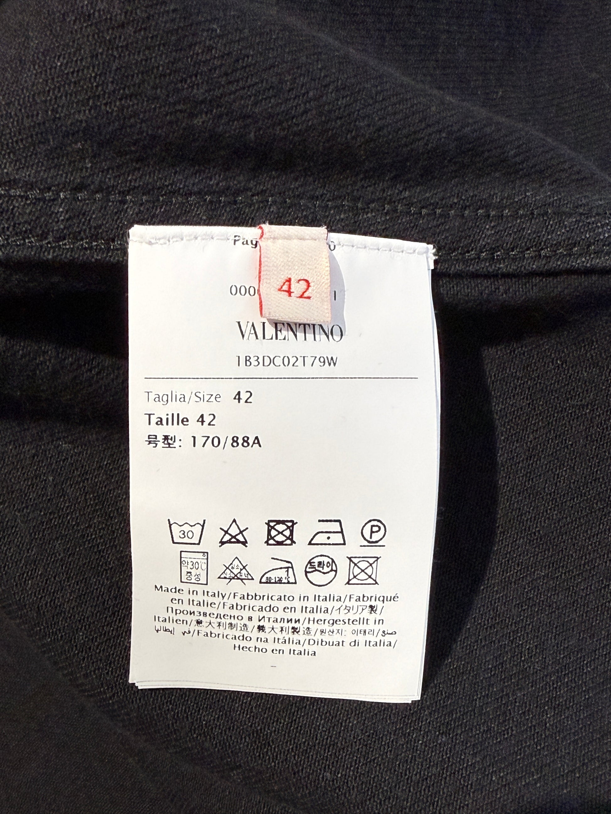 Valentino Black denim jacket feathers