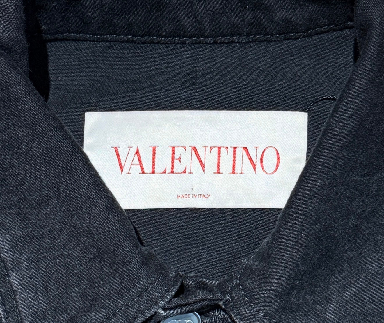 Valentino Black denim jacket feathers