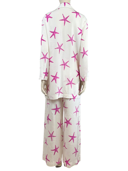 Valentino Escape 2024 White pink starfish trousers suit