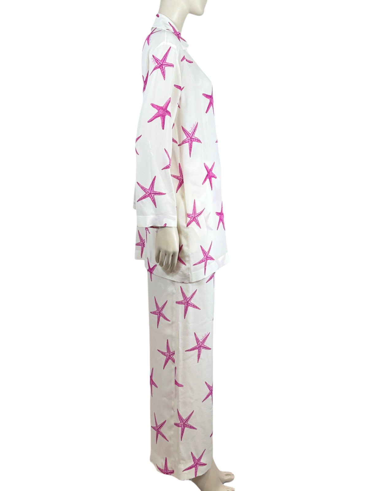 Valentino Escape 2024 White pink starfish trousers suit