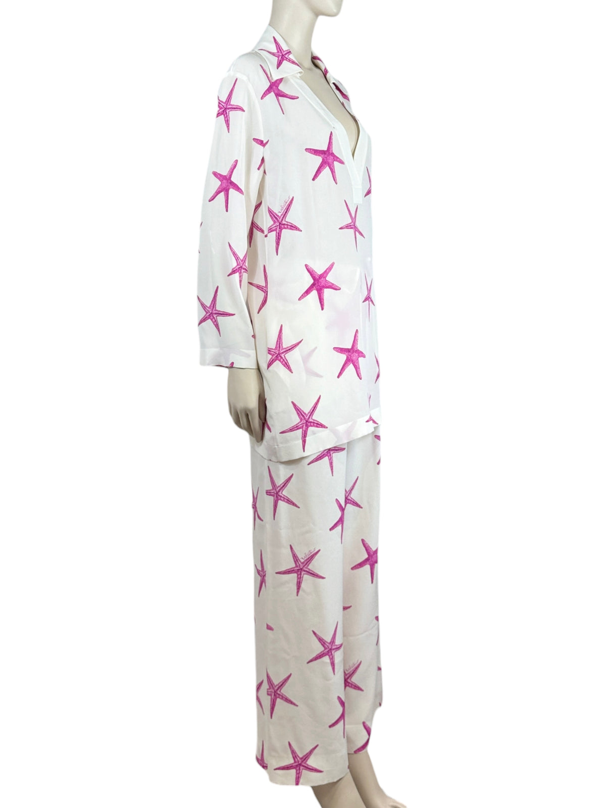 Valentino Escape 2024 White pink starfish trousers suit