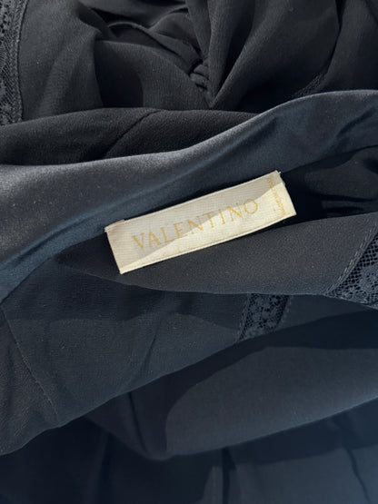Valentino Fall 2005 Look 9 Black crepe silk shirt dress