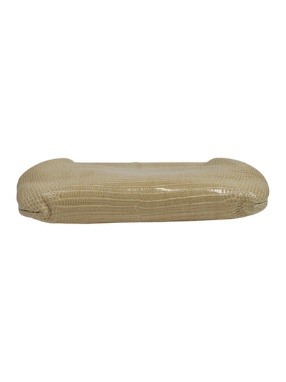 Valentino Garavani Beige Lizard evening bag