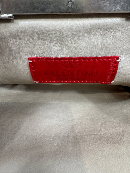 Valentino Garavani Beige Lizard evening bag