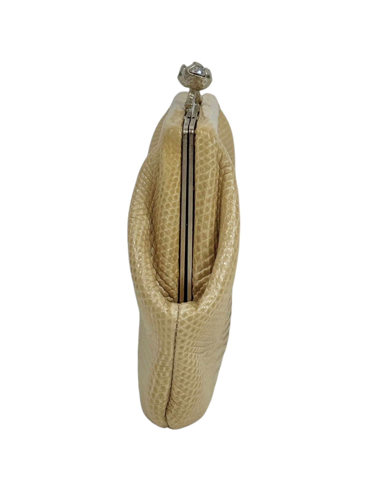 Valentino Garavani Beige Lizard evening bag
