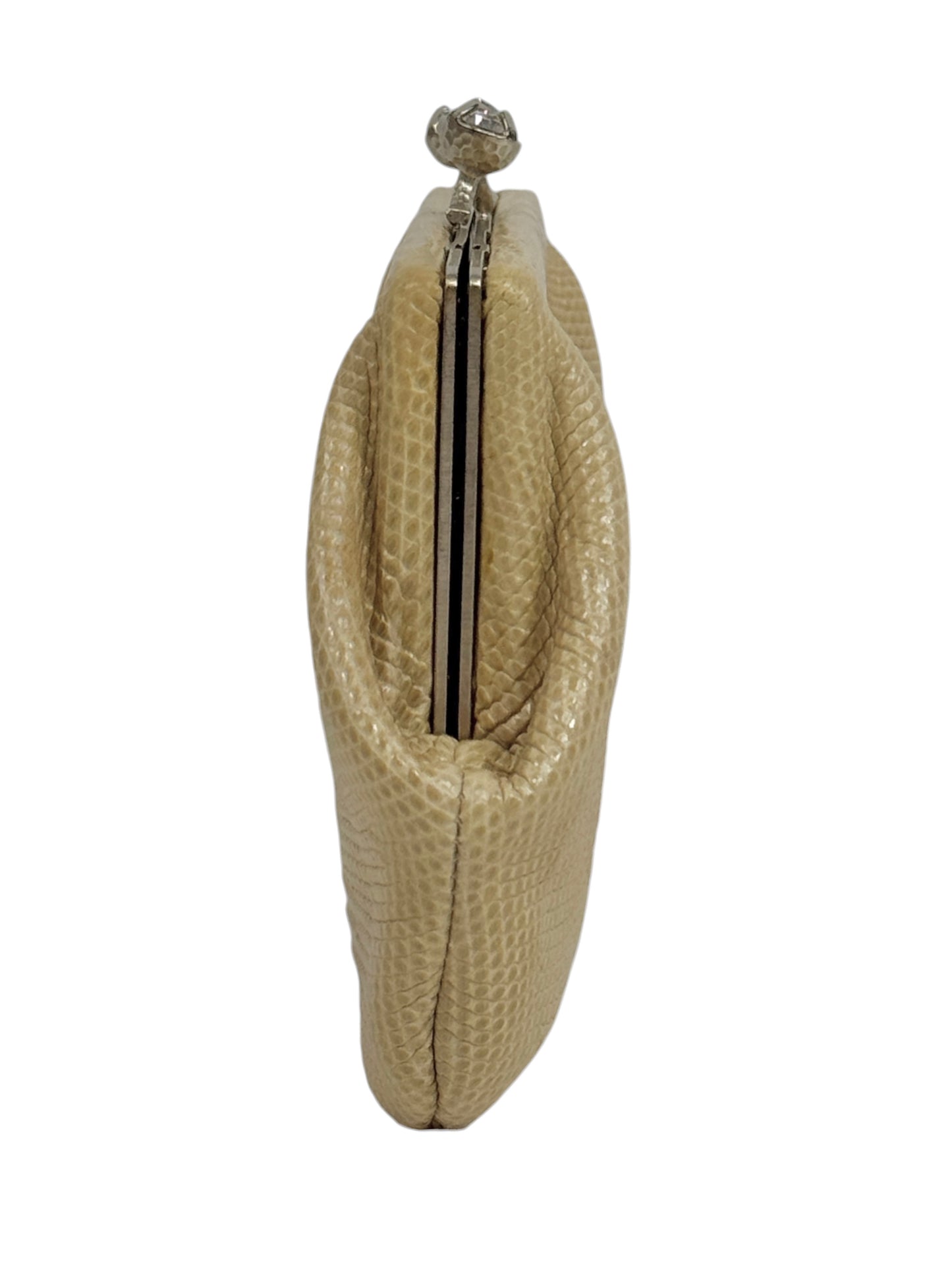 Valentino Garavani Beige Lizard evening bag