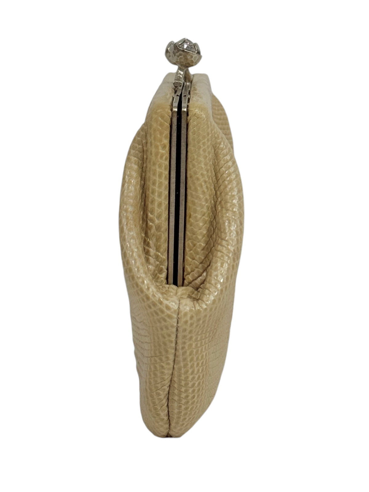 Valentino Garavani Beige Lizard evening bag