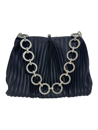 Valentino Garavani Black pleated silk shoulder bag