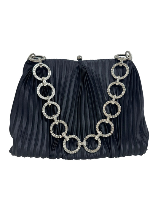 Valentino Garavani Black pleated silk shoulder bag