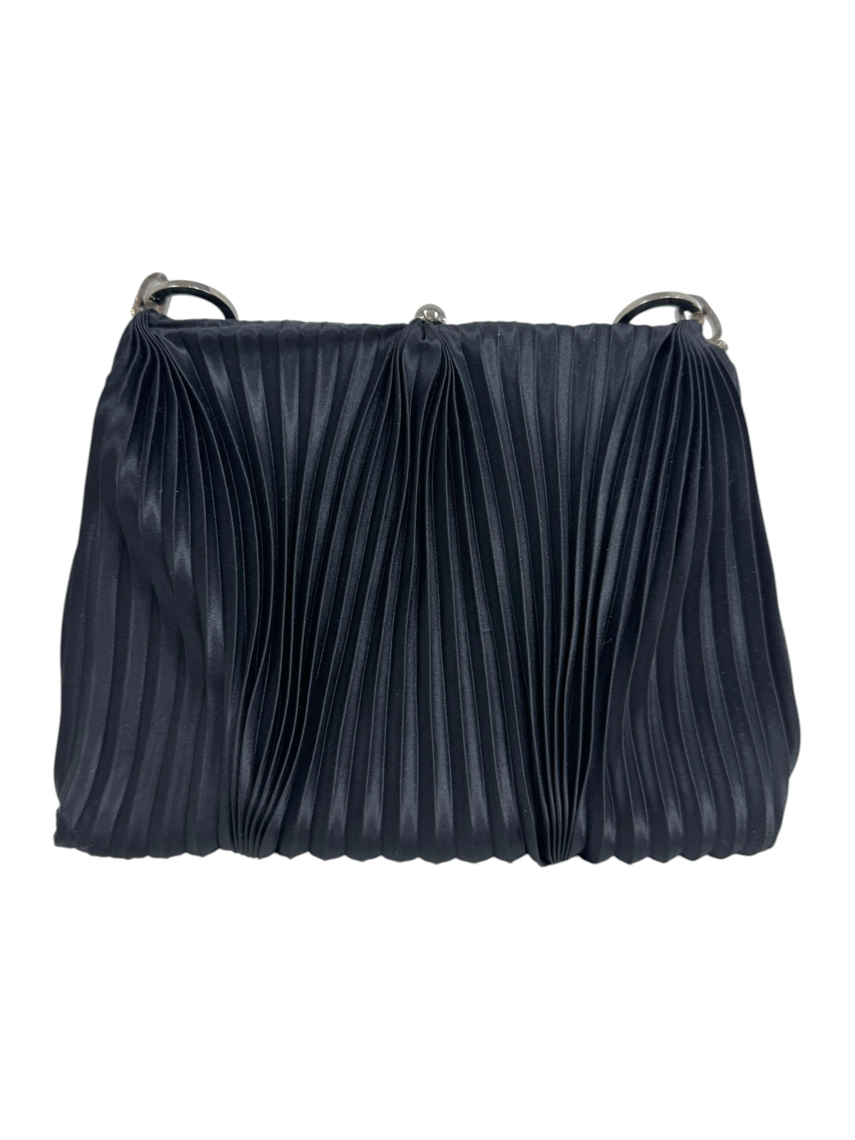 Valentino Garavani Black pleated silk shoulder bag