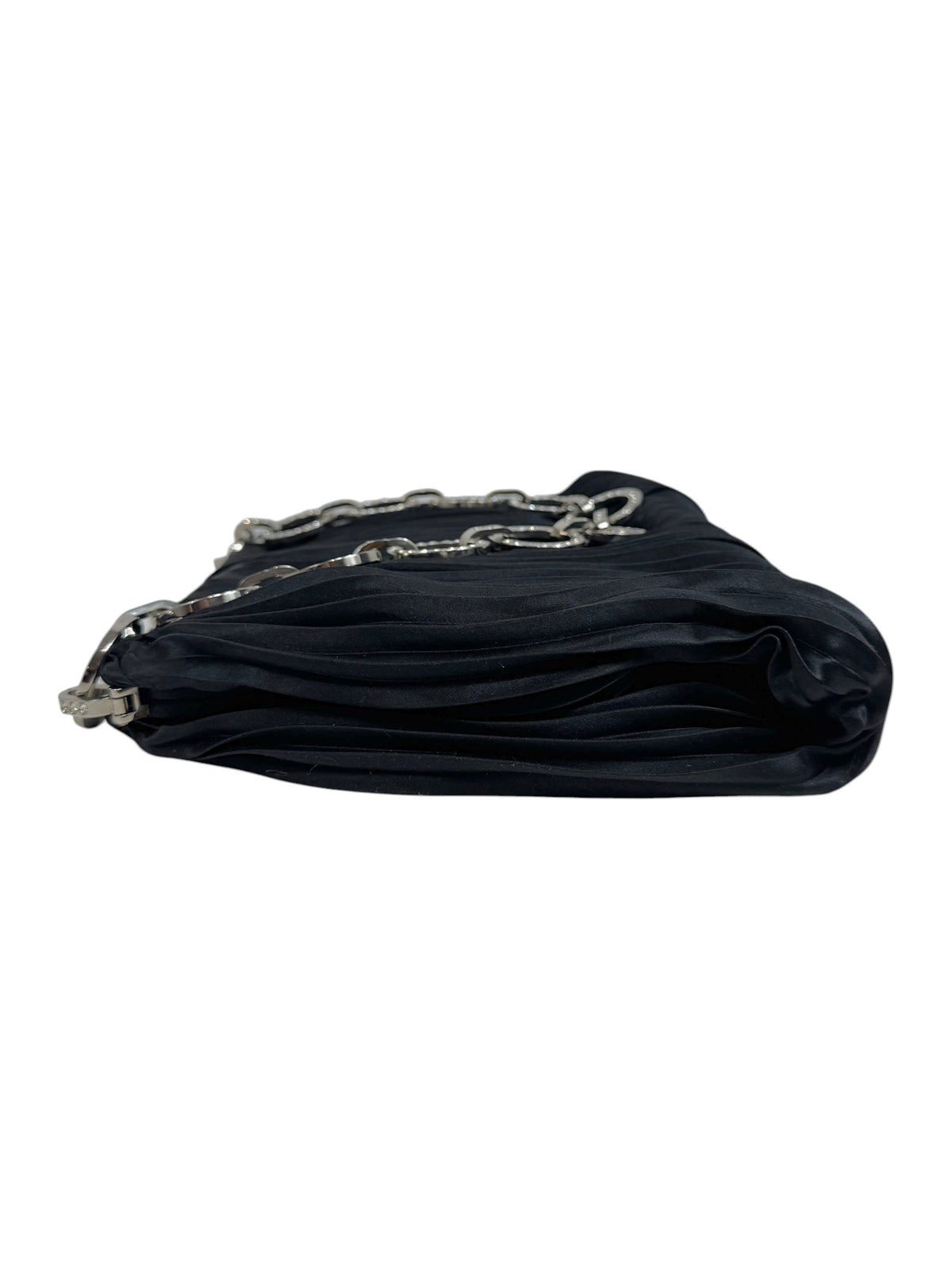 Valentino Garavani Black pleated silk shoulder bag