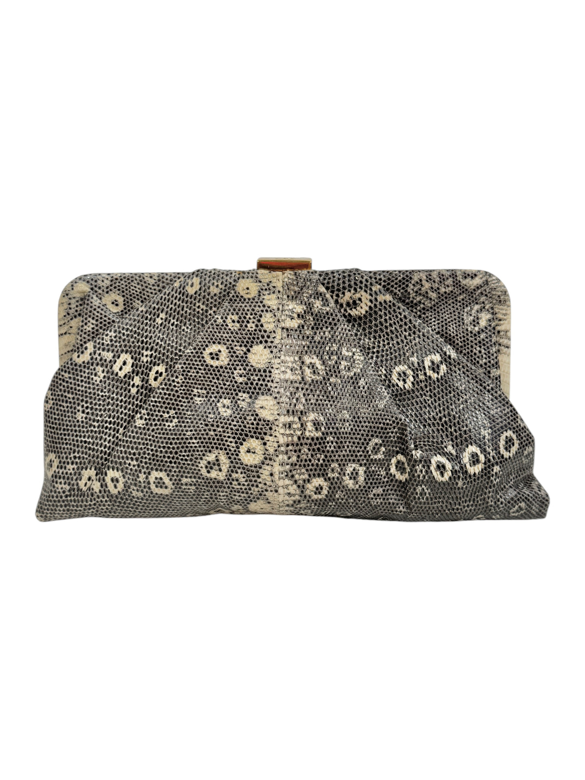 Valentino Garavani Couture Spring 2006 Lizard rhinestones flowers clutch