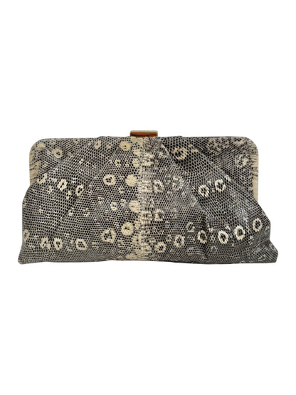 Valentino Garavani Couture Spring 2006 Lizard rhinestones flowers clutch