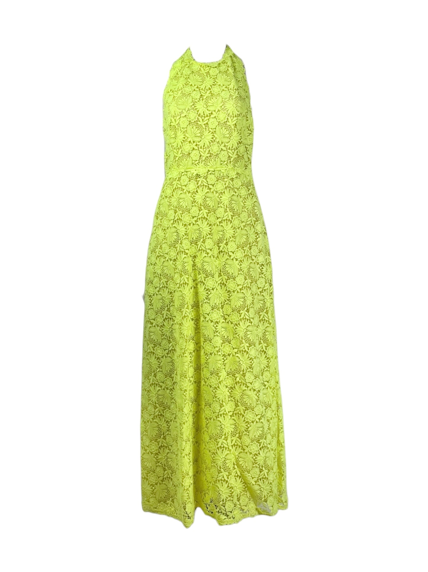 Valentino Maria Grazia Chiuri & Pierpaolo Piccioli - Resort 2014 - Long neon yellow guipure dress