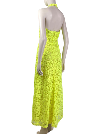 Valentino Maria Grazia Chiuri & Pierpaolo Piccioli - Resort 2014 - Long neon yellow guipure dress