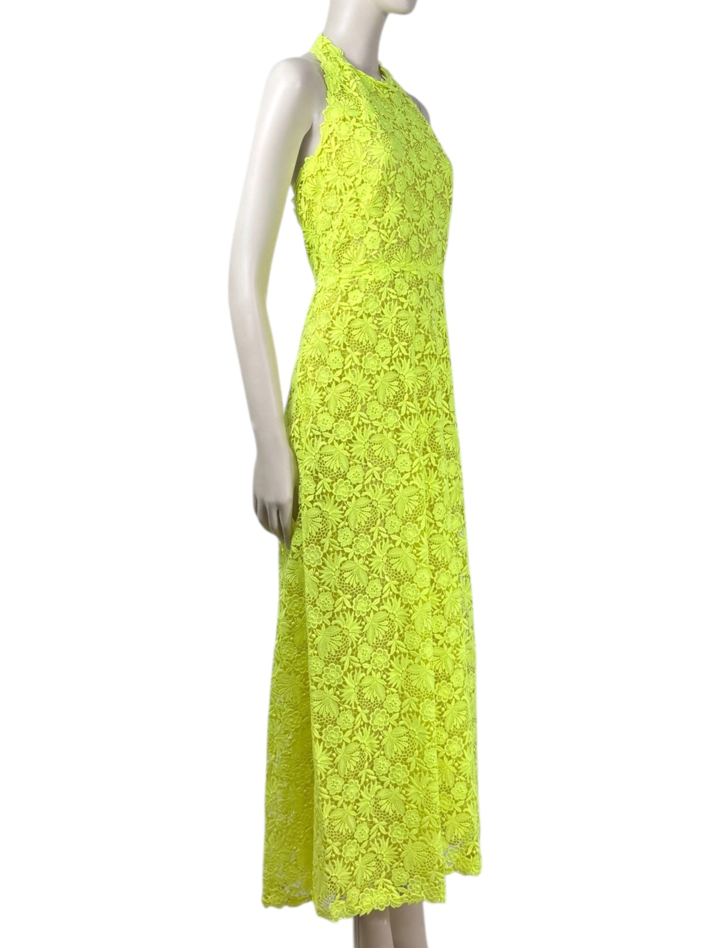 Valentino Maria Grazia Chiuri & Pierpaolo Piccioli - Resort 2014 - Long neon yellow guipure dress