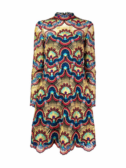 Valentino Maria Grazia Chiuri Pierpaolo Piccioli Prefall 2016 Macramé lurex dress