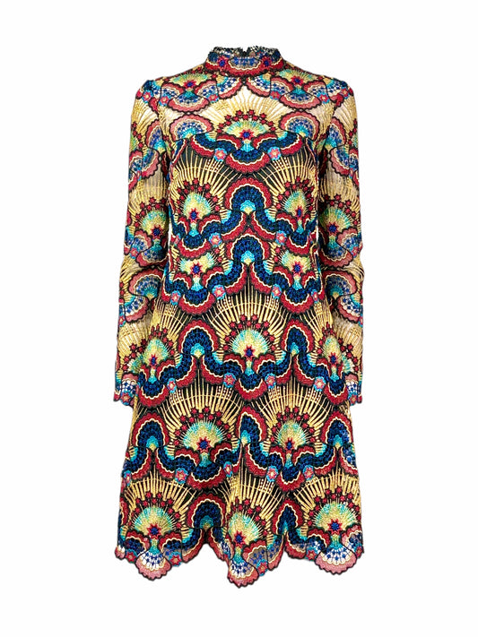 Valentino Maria Grazia Chiuri Pierpaolo Piccioli Prefall 2016 Macramé lurex dress