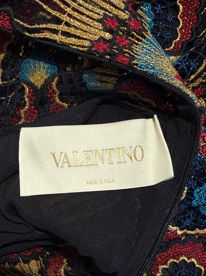 Valentino Maria Grazia Chiuri Pierpaolo Piccioli Prefall 2016 Macramé lurex dress
