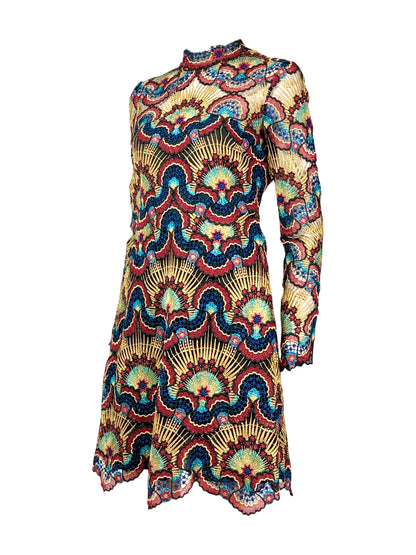 Valentino Maria Grazia Chiuri Pierpaolo Piccioli Prefall 2016 Macramé lurex dress