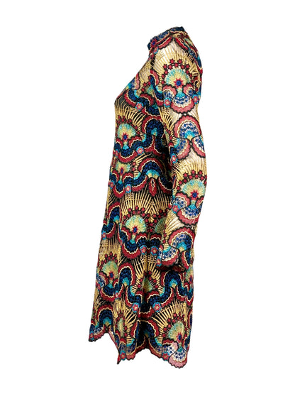 Valentino Maria Grazia Chiuri Pierpaolo Piccioli Prefall 2016 Macramé lurex dress