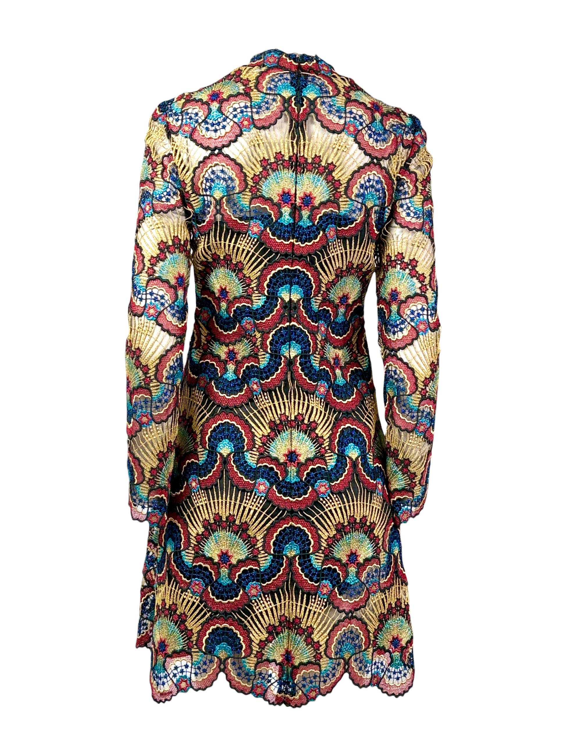 Valentino Maria Grazia Chiuri Pierpaolo Piccioli Prefall 2016 Macramé lurex dress