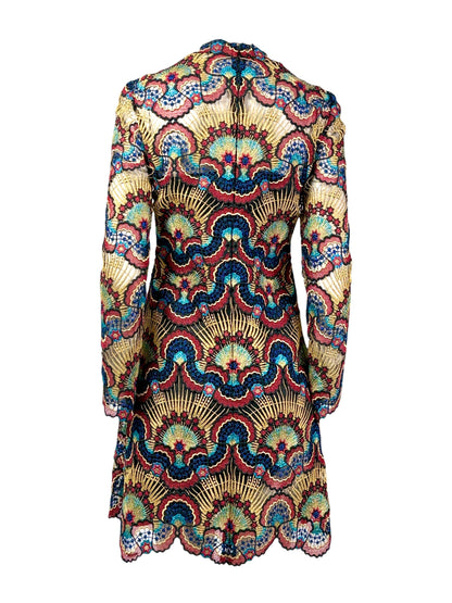 Valentino Maria Grazia Chiuri Pierpaolo Piccioli Prefall 2016 Macramé lurex dress