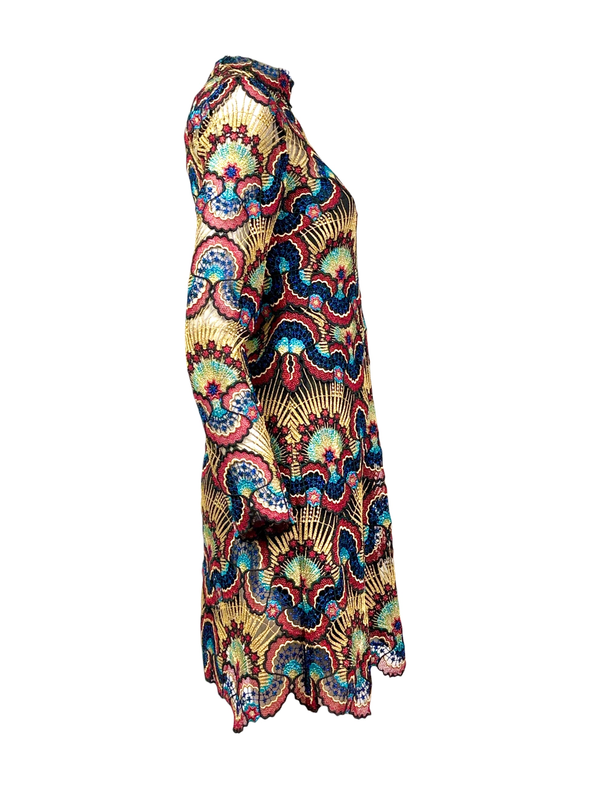 Valentino Maria Grazia Chiuri Pierpaolo Piccioli Prefall 2016 Macramé lurex dress
