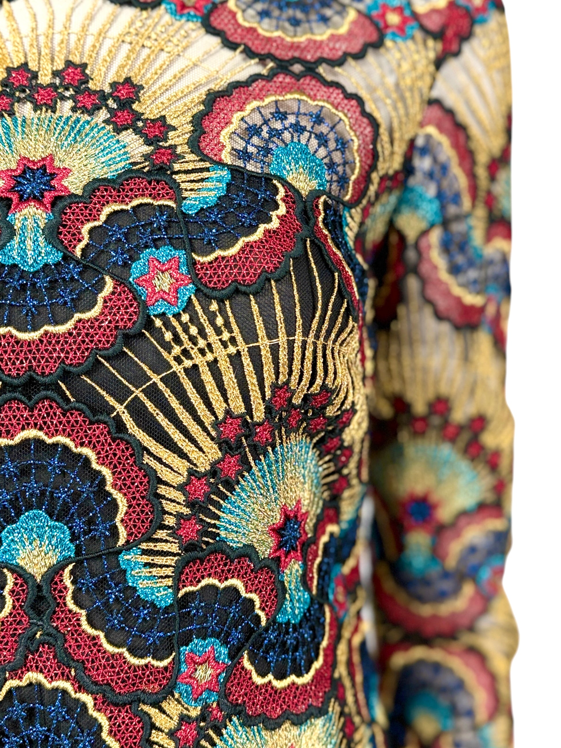 Valentino Maria Grazia Chiuri Pierpaolo Piccioli Prefall 2016 Macramé lurex dress