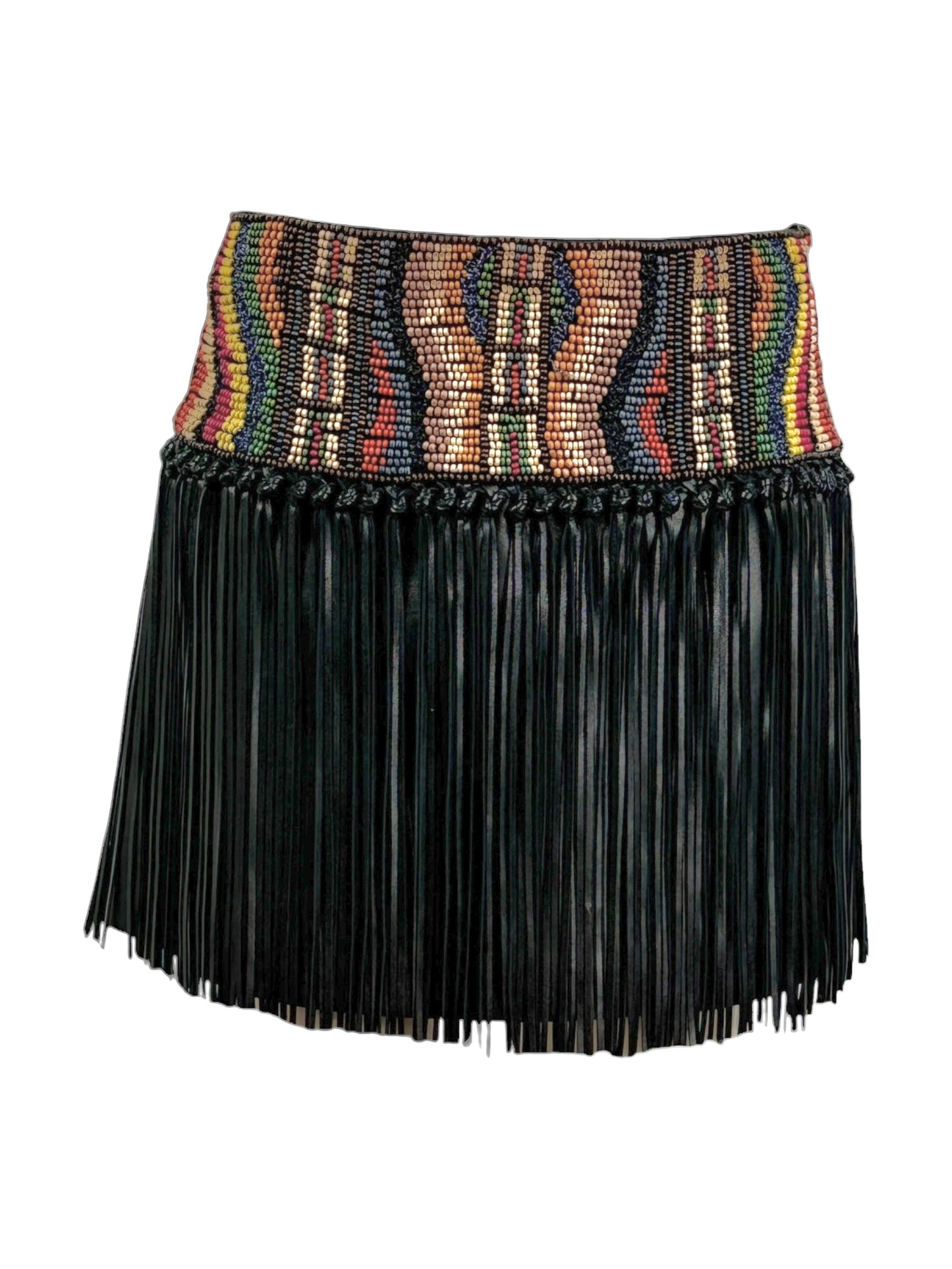 Valentino Maria Grazia Chiuri Pierpaolo Piccioli Spring 2016 beaded embellished leather skirt