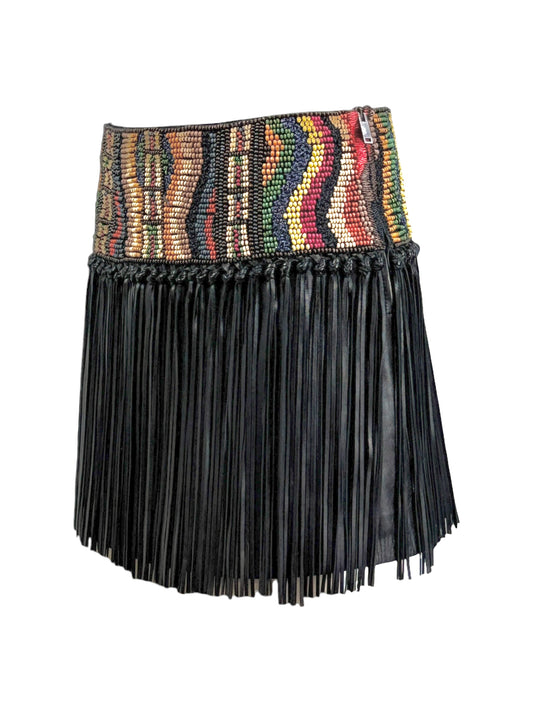 Valentino Maria Grazia Chiuri Pierpaolo Piccioli Spring 2016 beaded embellished leather skirt