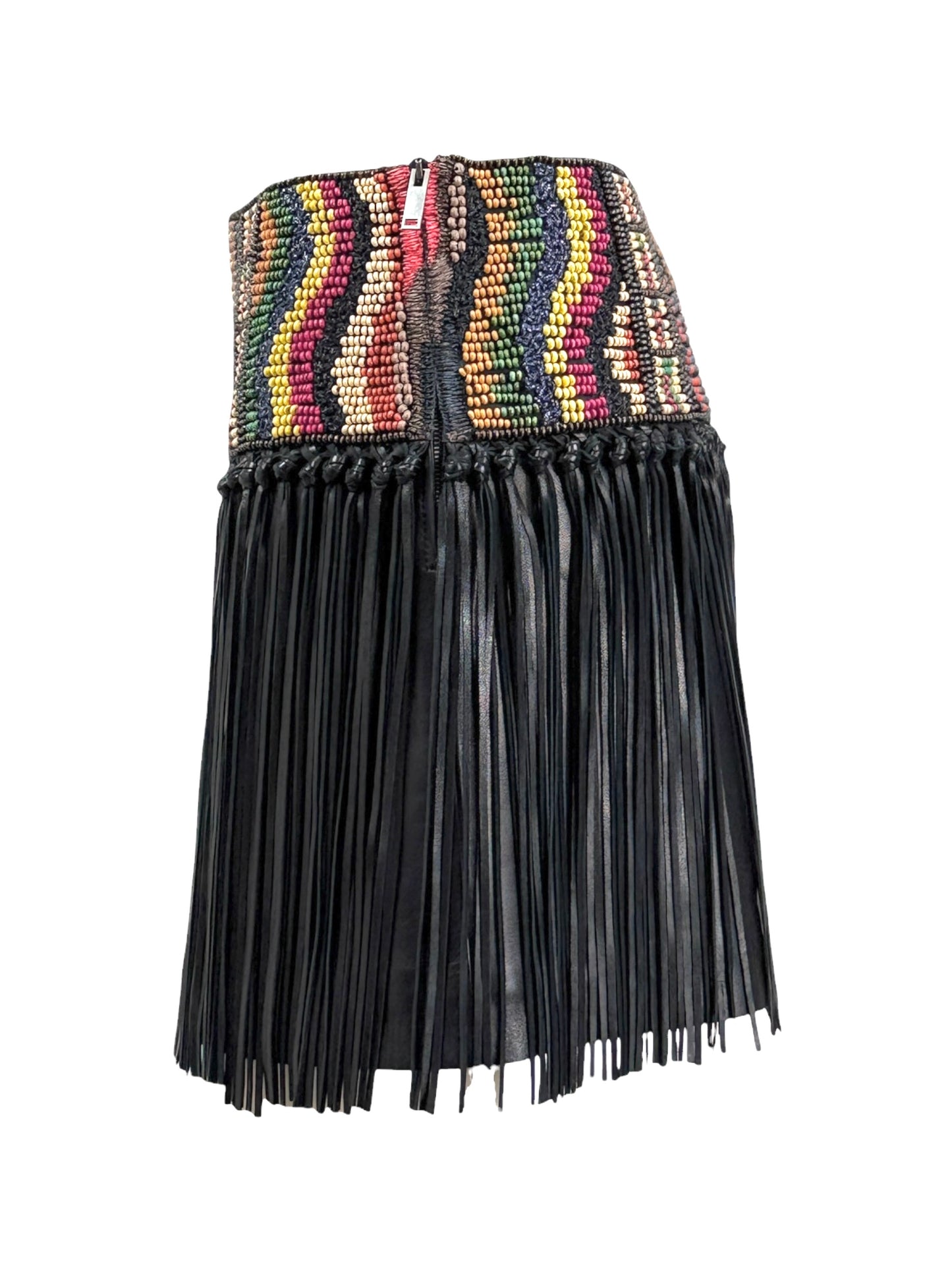 Valentino Maria Grazia Chiuri Pierpaolo Piccioli Spring 2016 beaded embellished leather skirt