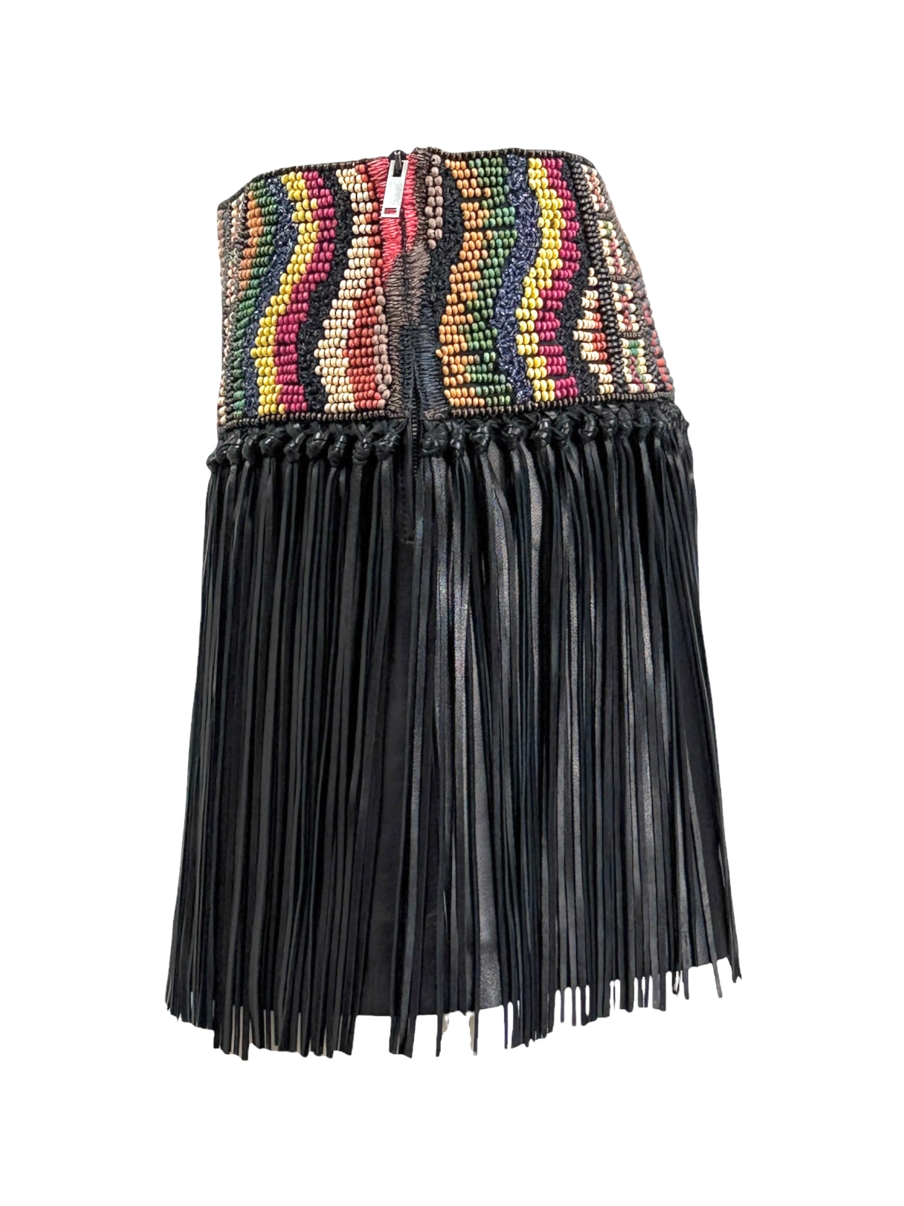 Valentino Maria Grazia Chiuri Pierpaolo Piccioli Spring 2016 beaded embellished leather skirt
